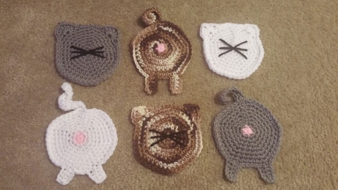 Cat butt coasters